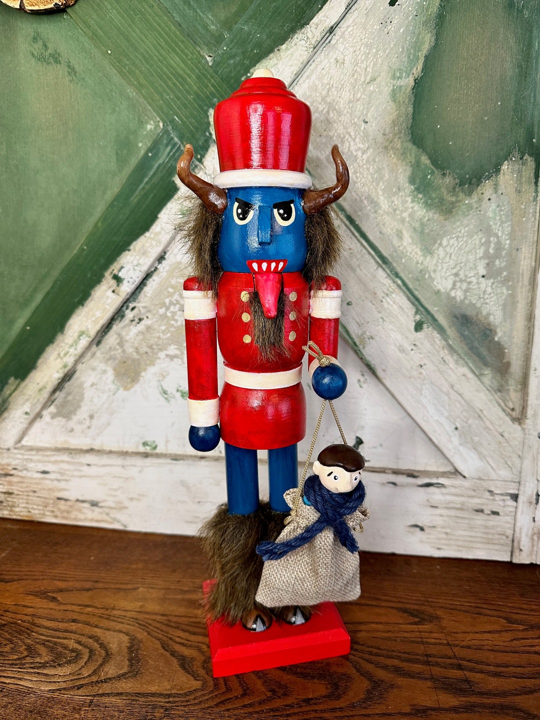Krampus Nutcracker Handmade Krampus Figurine Unique Krampus Etsy