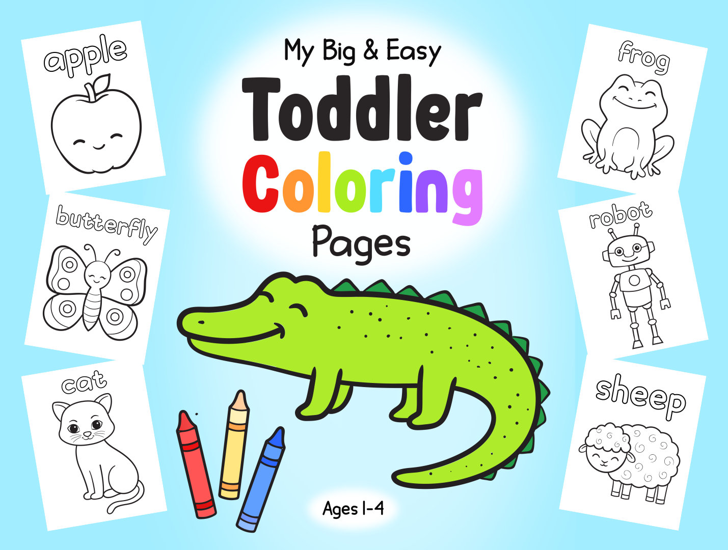 Printable Toddler Coloring Pages Ages 1-4 - Etsy