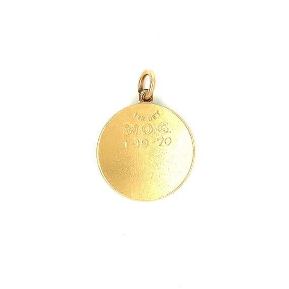 Vintage Capricorn Zodiac 14k Gold Charm - image 2