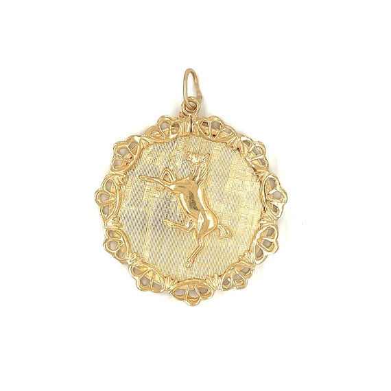 Vintage 14k Gold Horse Charm - image 1