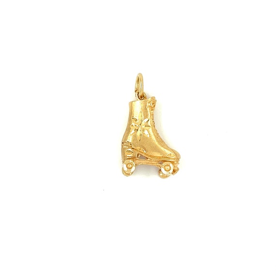 Vintage Roller Skate 14k Gold Charm