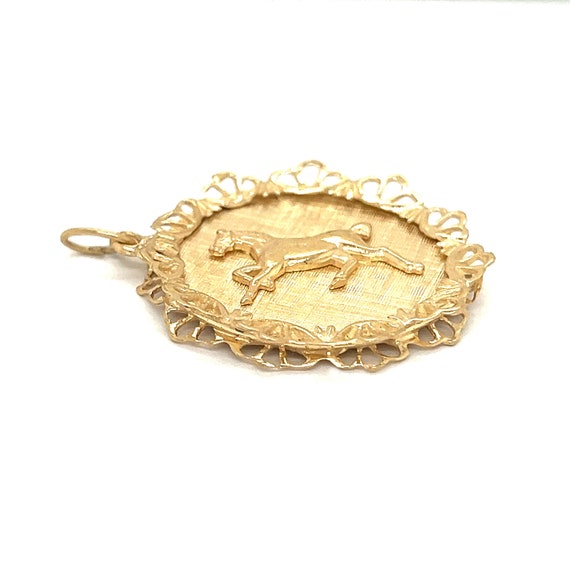 Vintage 14k Gold Horse Charm - image 3