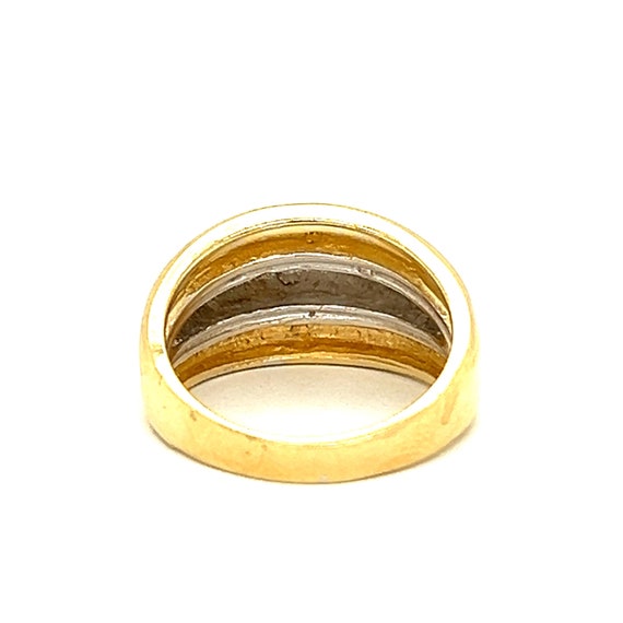 Vintage Two-Toned 14k White and Yellow Gold Ring - image 3
