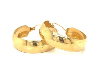 Vintage 18k Gold Hoop Earrings