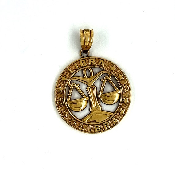 Vintage Zodiac Libra 10k Gold Charm