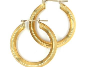 Vintage 18k Gold Hoop Earrings