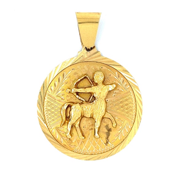 Vintage Sagittarius Zodiac 18k Gold Charm