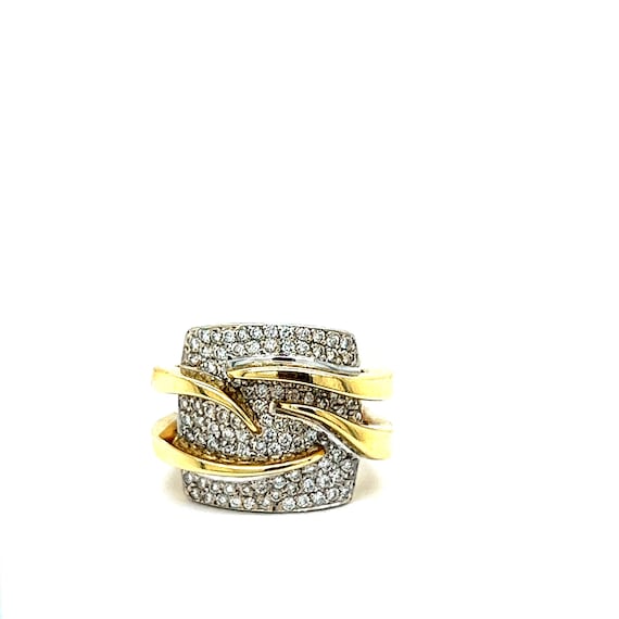 Vintage 2ct Diamond 18k Gold Ring