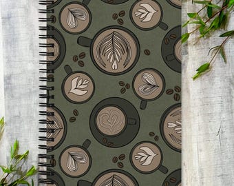 Latte Art Notizbuch | Soft Cover Notizbuch, Kaffee Geschenk