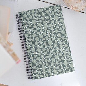 Blue floral spiral notebook