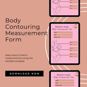 Plantilla de medición del contorno corporal
