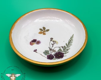 Piatto portaoggetti floreale