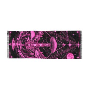 Heilige Geometrie Schal, Psychedelic Rave Wear, Leichter Schal für Festivals, Boho Schal, Hippie Kleidung, Festival Wrap Pashmina