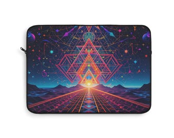 Sacred Geometry Laptop Sleeve – Vibrant Polyester Computer Case