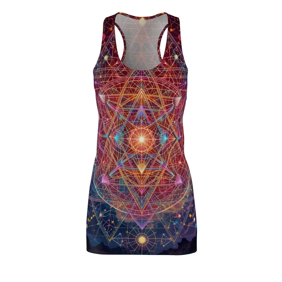 Sacred Geometry Racerback Dress: Bohemian Festival Rave Wear - Etsy