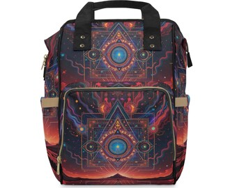 Mochila de fraldas Boho Galaxy: bolsa de mamãe estilo festival