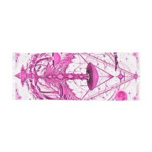 Pink Pilze Festival Schal, Psychedelic Rave Wear, leichter Schal für Festivals, Boho Schal, Hippie Kleidung, Festival Wrap Pashmina Bass