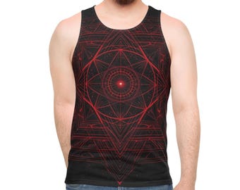 Regata masculina Geometria Sagrada, camiseta rave Galáxia Cósmica
