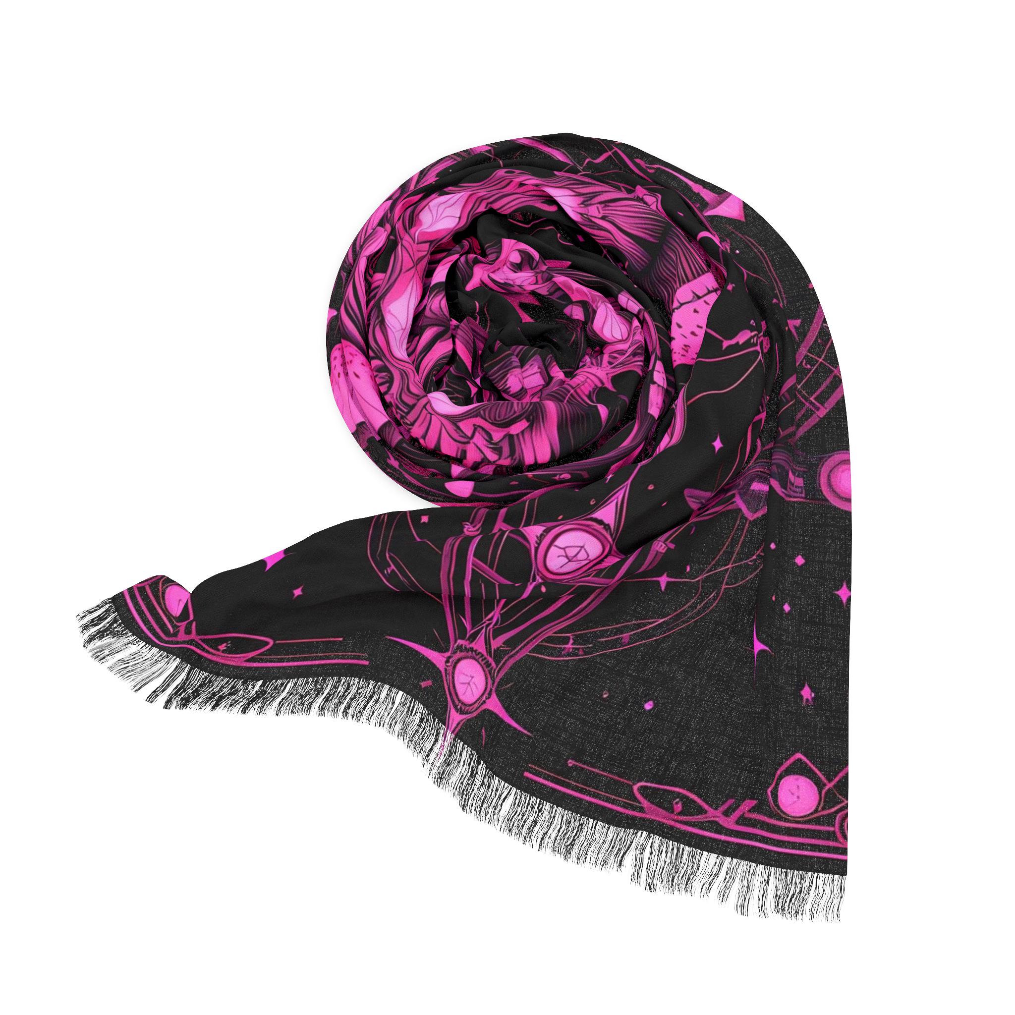 Sacred Rave Sacred Geometry Festival Scarf, Psychedelic Rave Wear, Light Scarf for ...