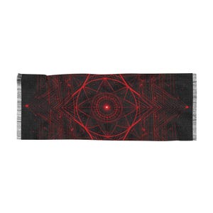 Heilige Geometrie Schal, Gothic Rave Wear, Heilige Geometrie, leichter Schal für Festivals, Boho Schal, Hippie Kleidung, Festival Wrap Pashmina