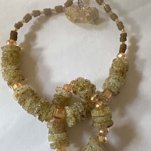 Handmade necklace bracelet earrings set