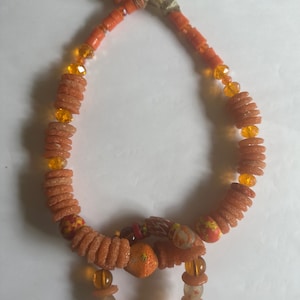 Handmade African wedding jewellery set with necklace bracelet and earrings. Traditional wedding.