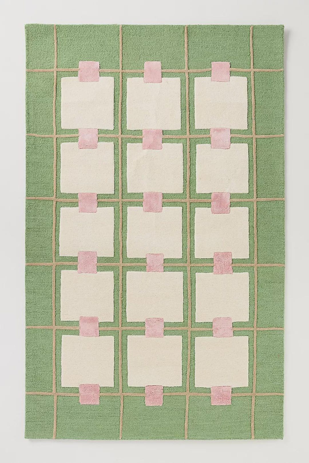 Hand-tufted Rugs Modern Wool Rug: Abstract Design Rug Living Room Decor ...