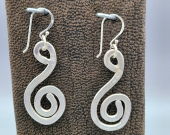 Large silver earrings