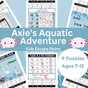 Fluchtraum für Kinder - Axolotl Escape Room - Axies' Wasserabenteuer - Alter 7-12