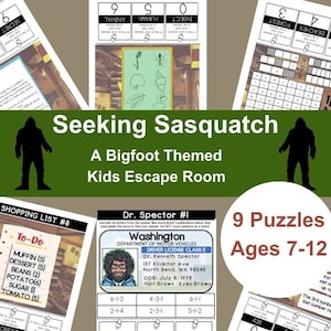 Kids Escape Room - Seeking Sasquatch - A Bigfoot Escape Room