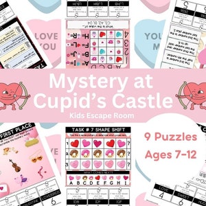Jeu d'évasion pour enfants - Mystère au château de Cupidon - Jeu d'évasion pour enfants Saint-Valentin - 7-12 ans