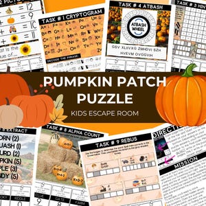 Kit de Escape Room de Calabazas: Juego de rompecabezas imprimible para niños (de 7 a 12 años)