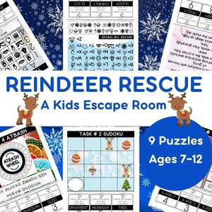 Escape Room for Kids - Reindeer Rescue - Ages 7-12