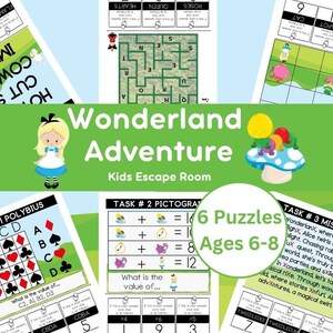 Wonderland Escape Room for Kids: Alice Adventure (PDF)
