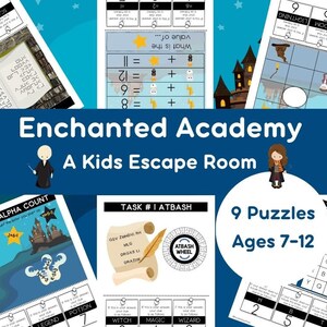 Escape Room for Kids - Enchanted Academy - Wizard Escape Room - Ages 7-12