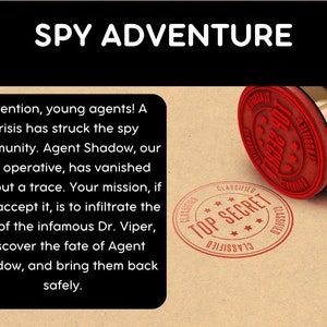 May include: A red rubber stamp with the words "CLASSIFIED TOP SECRET CLASSIFIED" printed on it. The stamp is on a brown surface.