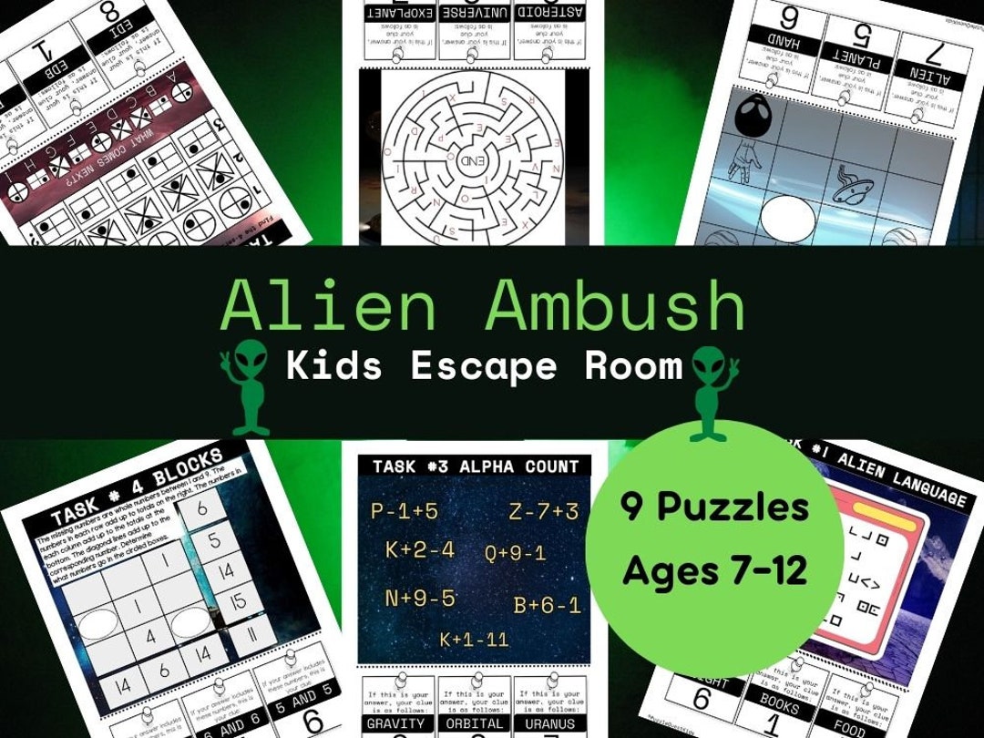 Escape Room for Kids - Alien Ambush - Ages 7-12 - Etsy