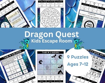 Escape Room for Kids - Dragon Quest - Ages 7-12 - Printable Escape Room