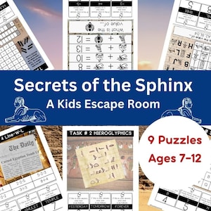Kids Escape Room - Secrets of the Sphinx - Ages 7-12