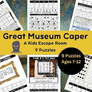 Kids Escape Room - Great Museum Caper - Ages 7-12