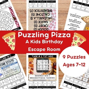 Escape Room for Kids - Birthday Escape Room - Puzzling Pizza
