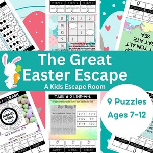Escape Room for Kids - The Great Easter Escape - Easter Escape Room - Kids Escape Room - Printable Escape Room - Ages 7--12