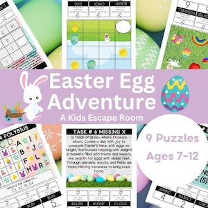 Escape Room for Kids - Easter Egg Adventure - Easter Escape Room - Kids Escape Room - Printable Escape Room - Ages 7-12