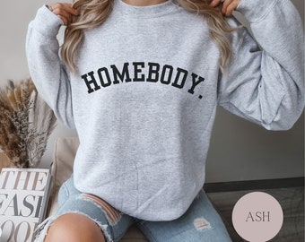 Homebody Oversized Crewneck Sweatshirt, Introvert Sweatshirt, Indoorsy Crewneck