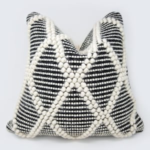 Geometric Pillow Cover, Black And Cream Pillow, Modern Decor, Neutral Decor, Mix Match Neutral Pillow