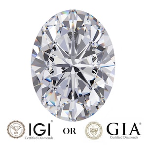 Eco-friendly 5.00 Ct Oval Lab Grown Diamond - F Color, VS1 Clarity 