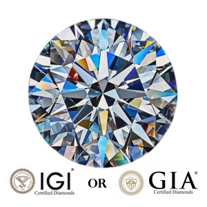 1.00 Ct Diamond round F, VS1, 6.5 mm Loose Lab Grown Eco-friendly diamond Certified by IGI