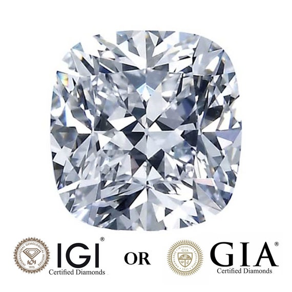 Eco-friendly 1.70 Ct Cushion Cut Lab Grown Diamond E Color, VVS2  