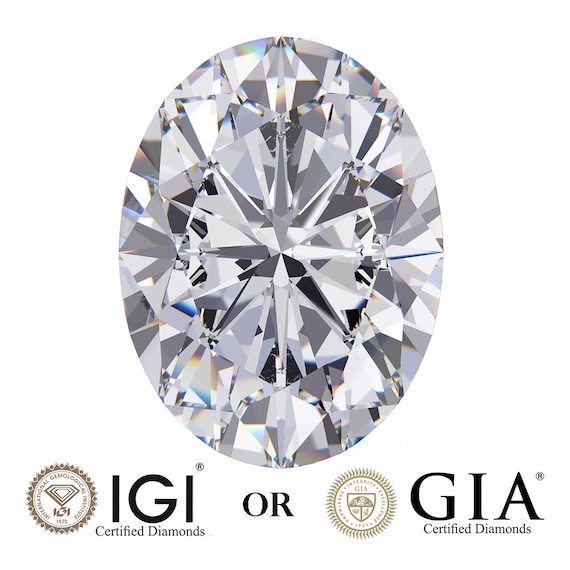 Stunning 3 Ct Oval Lab Grown Diamond - F Color, VS1 Clarity 