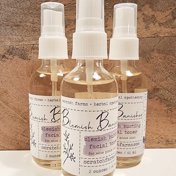 Blemish Busting Facial Toner Nettle Acne Farms Natural Organic Clean Makeup Treatment Farm Oils Anti Aging